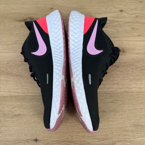 Nike Womens Revolution 5 Running Shoes Size 11 Black Violet Coral Workout Gym - Picture 5 of 13